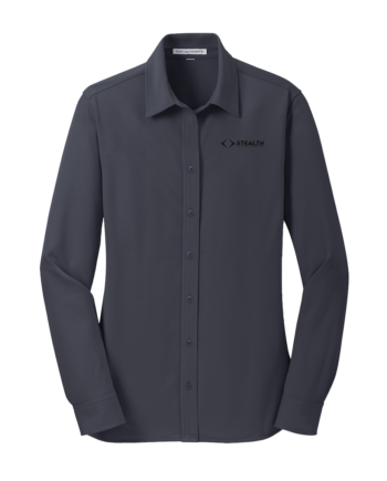 Port Authority Ladies’ Dimension Knit Dress Shirt STEALTH