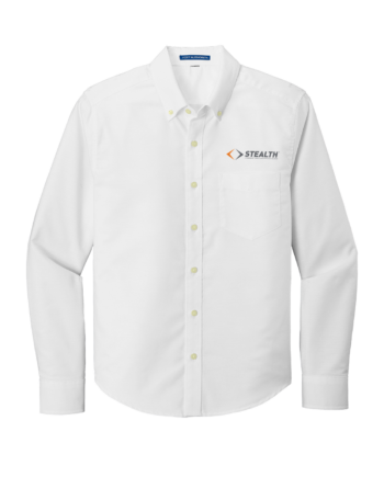 Port Authority® Men’s Untucked Fit SuperPro™ Oxford Shirt STEALTH